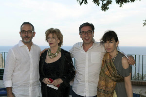 Da sinistra, Davide Azzolini, Edna O'Brien, Antonio Monda e Judith Thurman